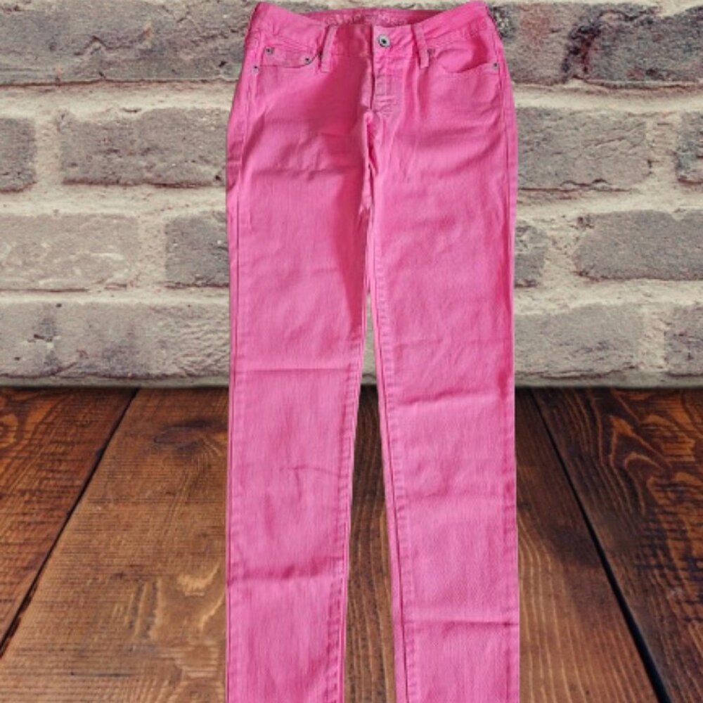 (B) HERMOSA SUPER SKINNY JUNIORS GIRL PINK JEAN - SIZE 3